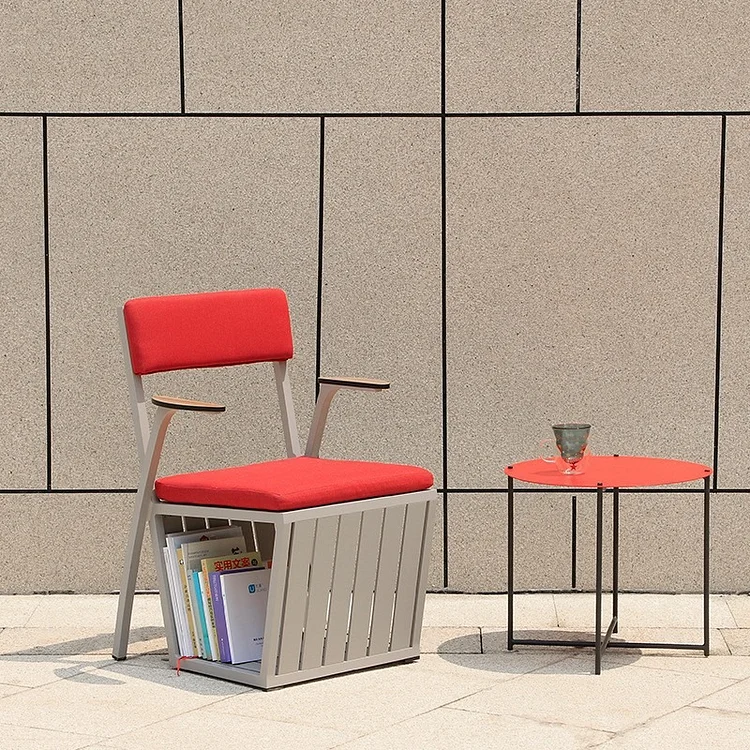Homemys Outdoor Chair Aluminum alloy With Storage