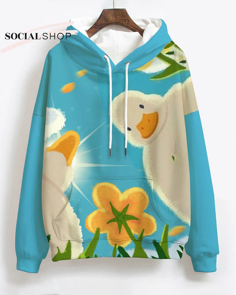 Fun Big Goose Headshot Casual Sweater socialshop