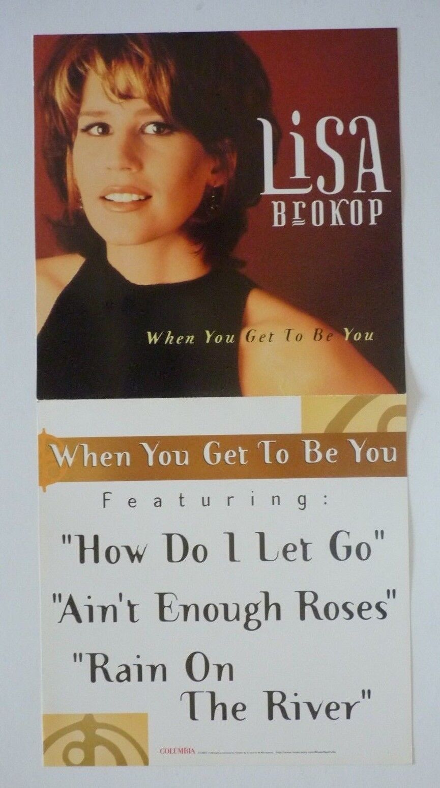 Lisa Brokop When You Get to be You Promo LP Record Photo Poster painting Flat 12x12/24 Poster