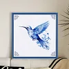 Blue And White Porcelain Hummingbird-11CT Stamped Cross Stitch 40*40cm