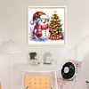 Xmas Tree Snowman-Partial 11CT Stamped Cross Stitch Bead Embroidery 36*36cm/14.17*14.17in tapestrymarket