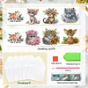 uk.everydayedeals 6Pcs DIY Diamond Painting Greeting Card - Flower Cat