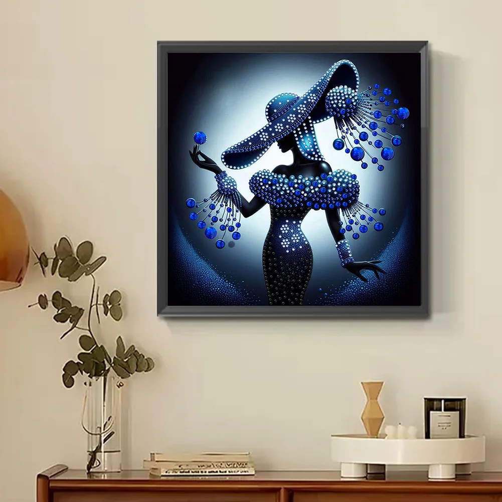 Diamond Painting - Partial Special Shaped Drill - Lady(Canvas|30*30cm)