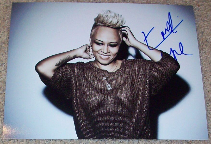 EMELI SANDE SIGNED AUTOGRAPH OUR VERSION OF EVENTS 8x10 Photo Poster painting D w/PROOF