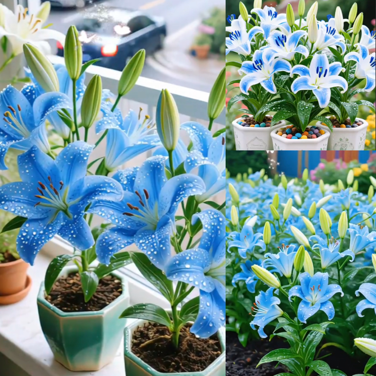 Double-petaled bicolor fragrant lily Bulbs—Fresh and Sweet