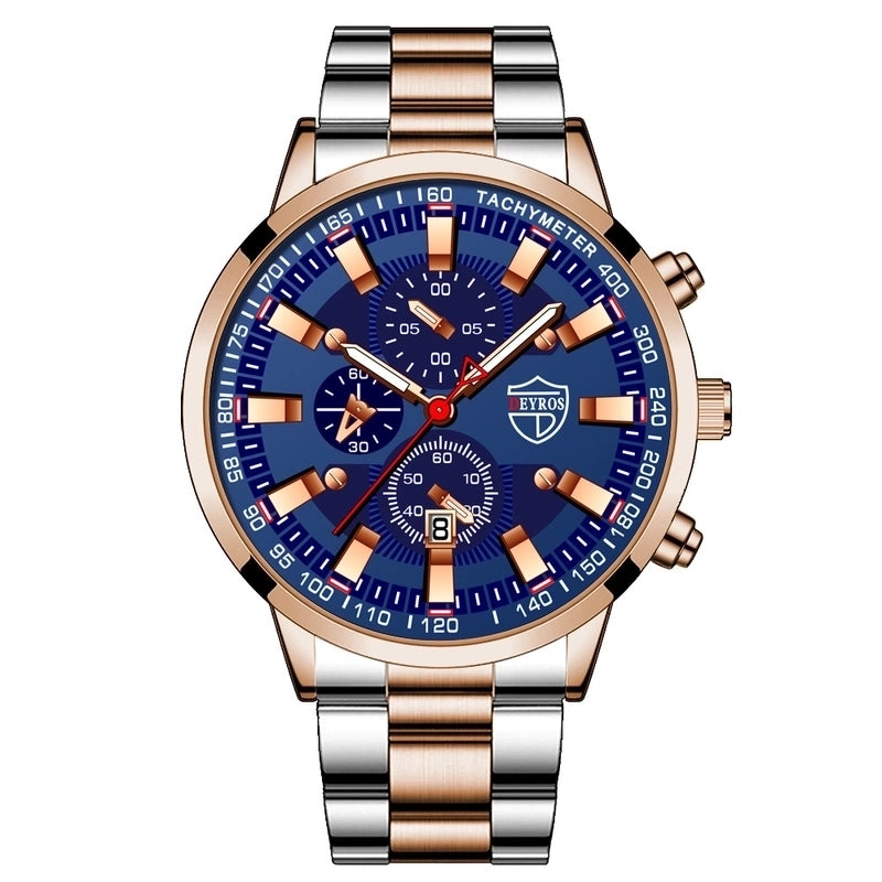 Retro Geometric Single Folding Buckle Quartz Men’s Watches