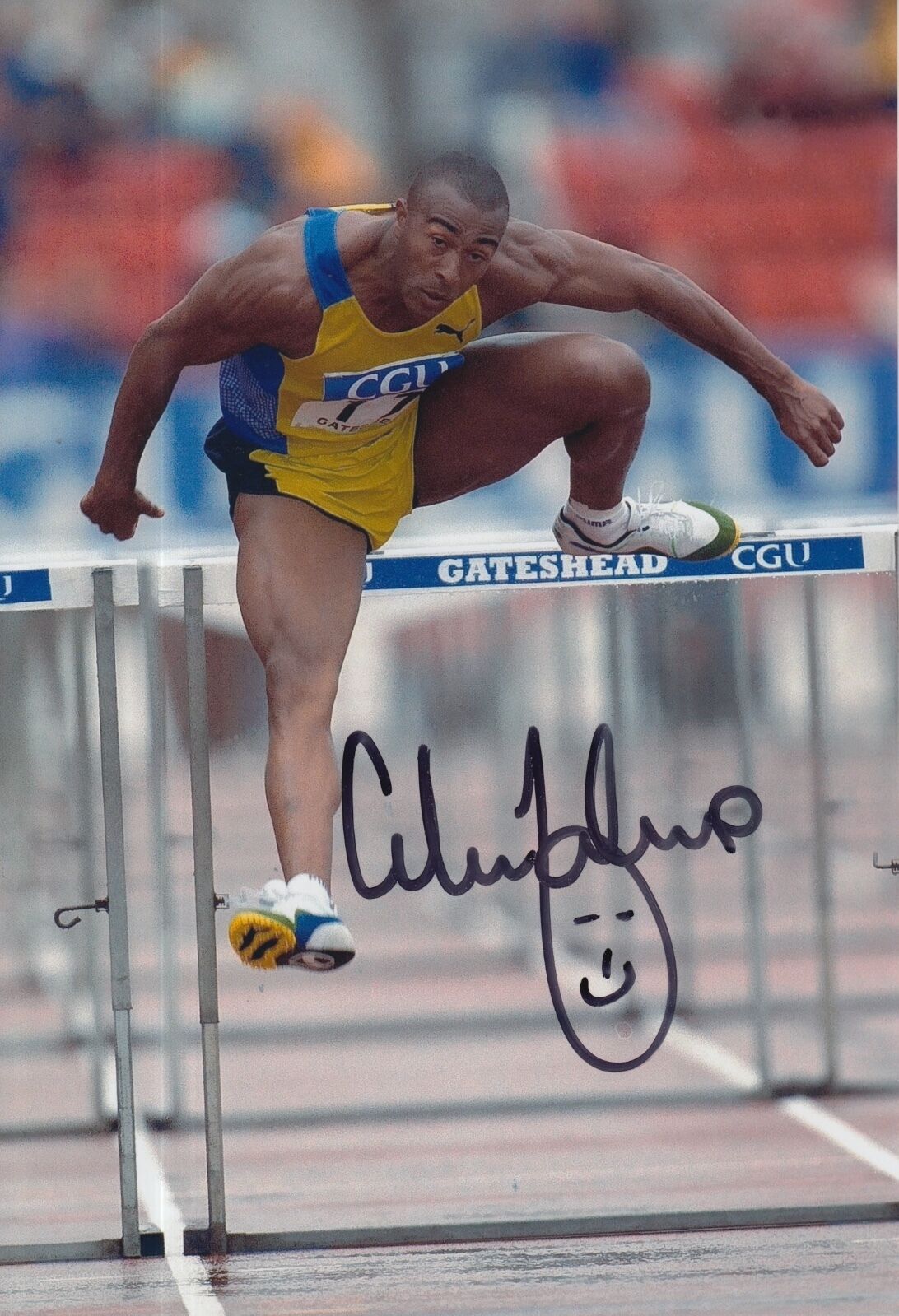 Colin Jackson Hand Signed 12x8 Olympics 12x8 Photo Poster painting Great Britain 1.