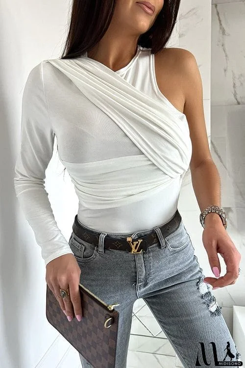 MidiSono - Spirit Irregular Sleeves Twist Top