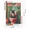 Diamond Painting-5D Full Round Drill Toilet Cat