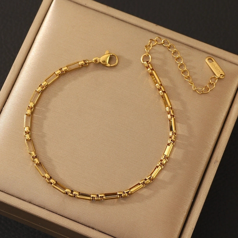 Minimalist Moon Flower Bow Knot Imitation Pearl Alloy Bracelets