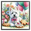 Flower Biscuit Schnauzer-11CT Stamped Cross Stitch 40*40cm/15.75*15.75in tapestrymarket