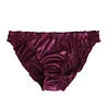 Men Solid Satin Ruffle Panties Sexy Thongs