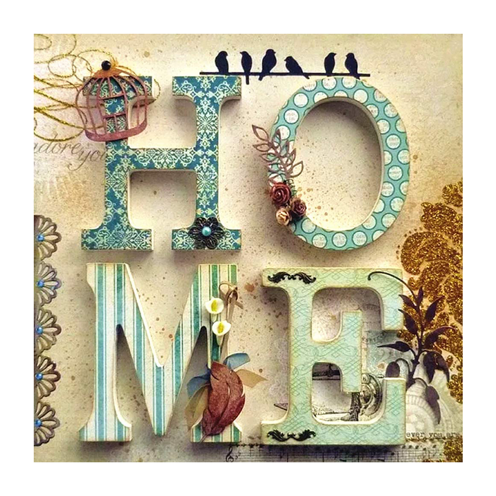 

Letters - 11CT Stamped Cross Stitch - 40*40CM, 501 Original