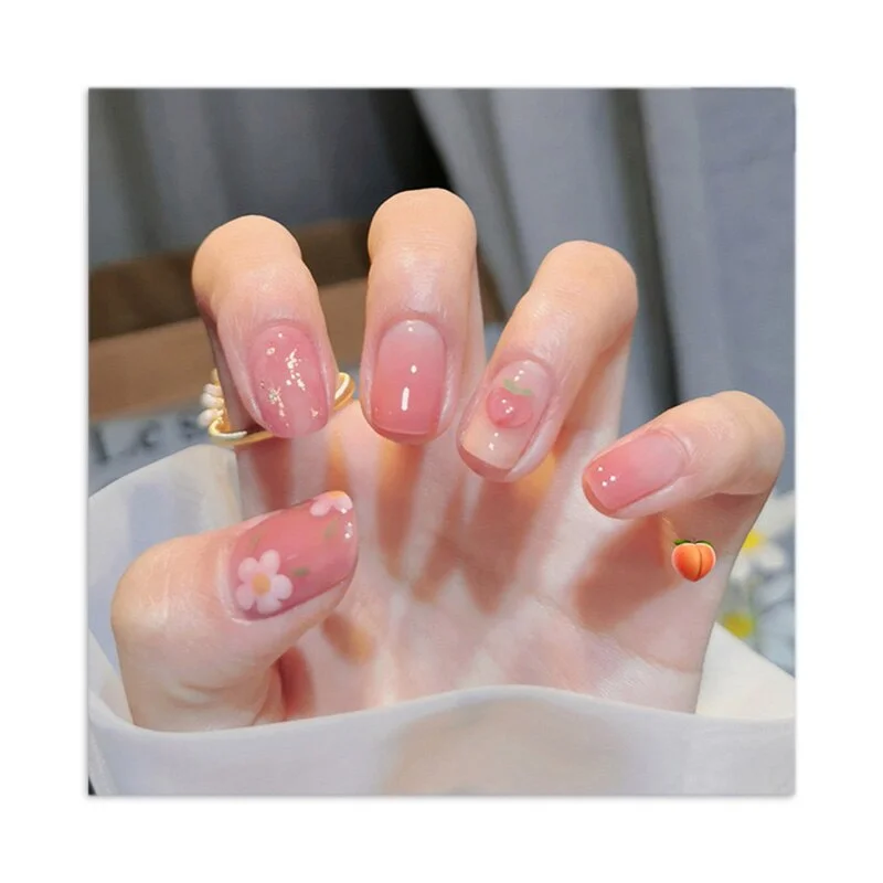 Beautizon Cute Image Flowers Leaves Cactus Nail Sticker 3D Engraved Nail Art Decorations Nail Decals Design