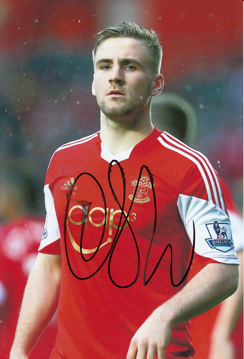 Southampton Hand Signed Luke Shaw 13/14 Photo Poster painting 12x8.