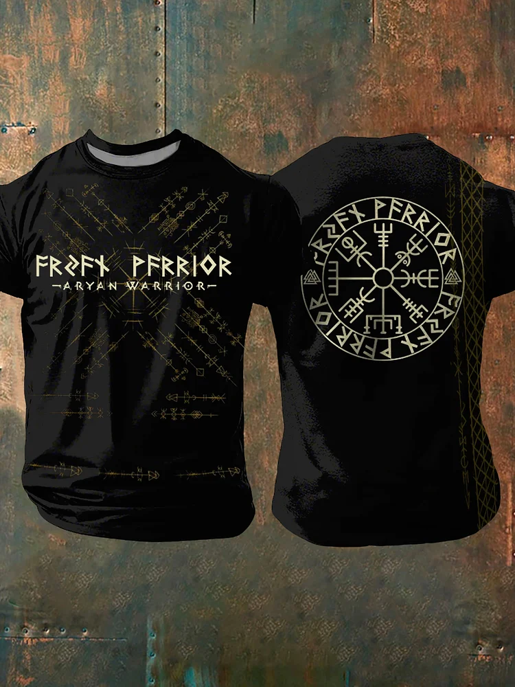 Herren Viking bedrucktes Kurzarm-T-Shirt