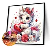 Amour licorne-partial spécial diamant peinture-30 * 30cm
