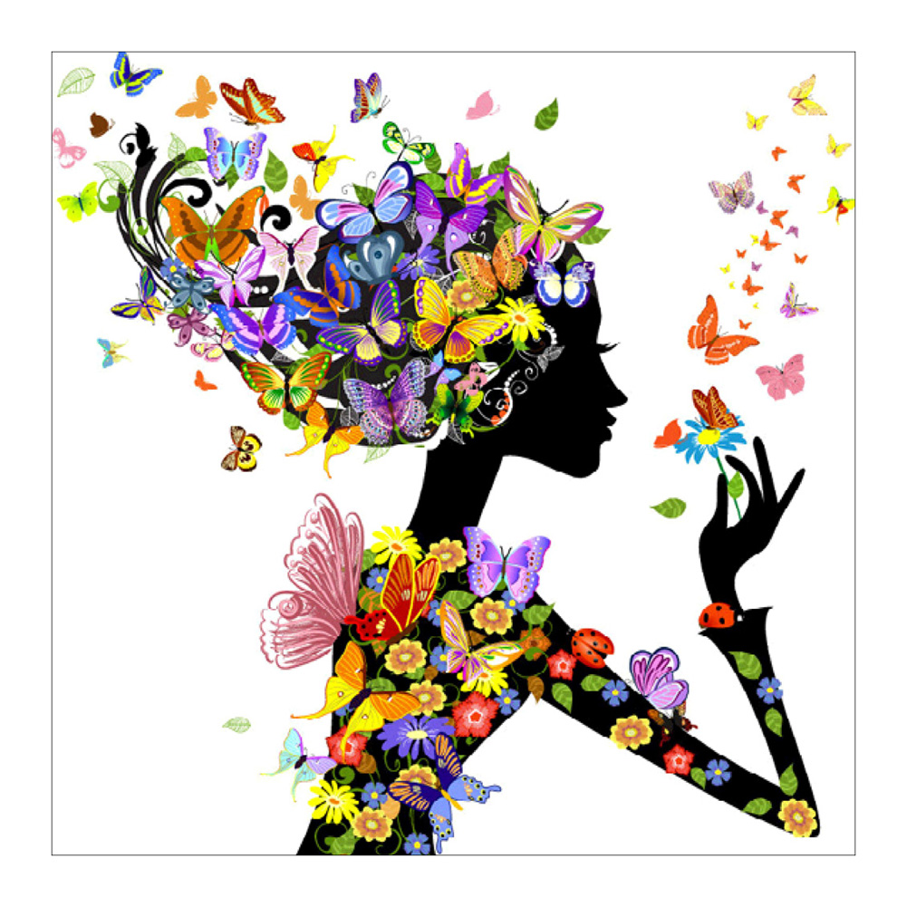 

Butterfly Beauty Lady - Special Shaped Diamond Painting - 30*30CM, 501 Original