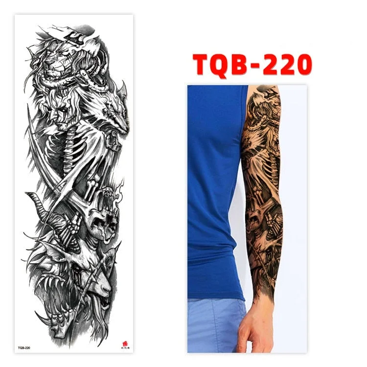 Temporary Tatoo Tattoo for Woman Tattoo Stickers Arm Tattoo Big Sleeve Men and Women Personality Tiger Leopard stickers