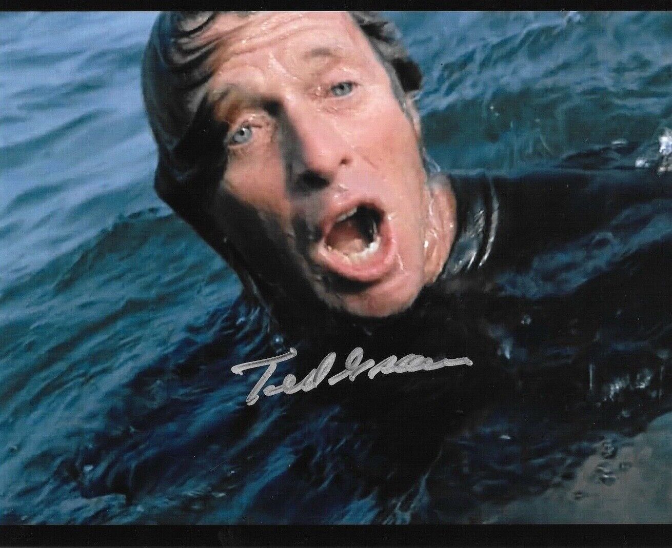 * TED GROSSMAN * signed 8x10 Photo Poster painting * JAWS * PROOF * COA * 12