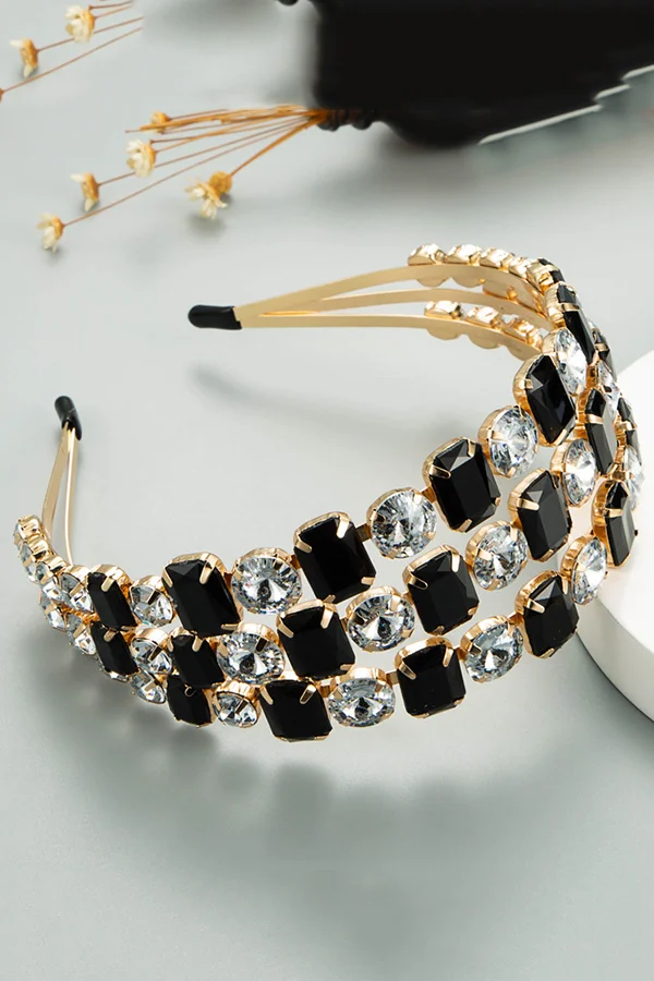 Personalized Three-row Diamond-studded Fashion Headband