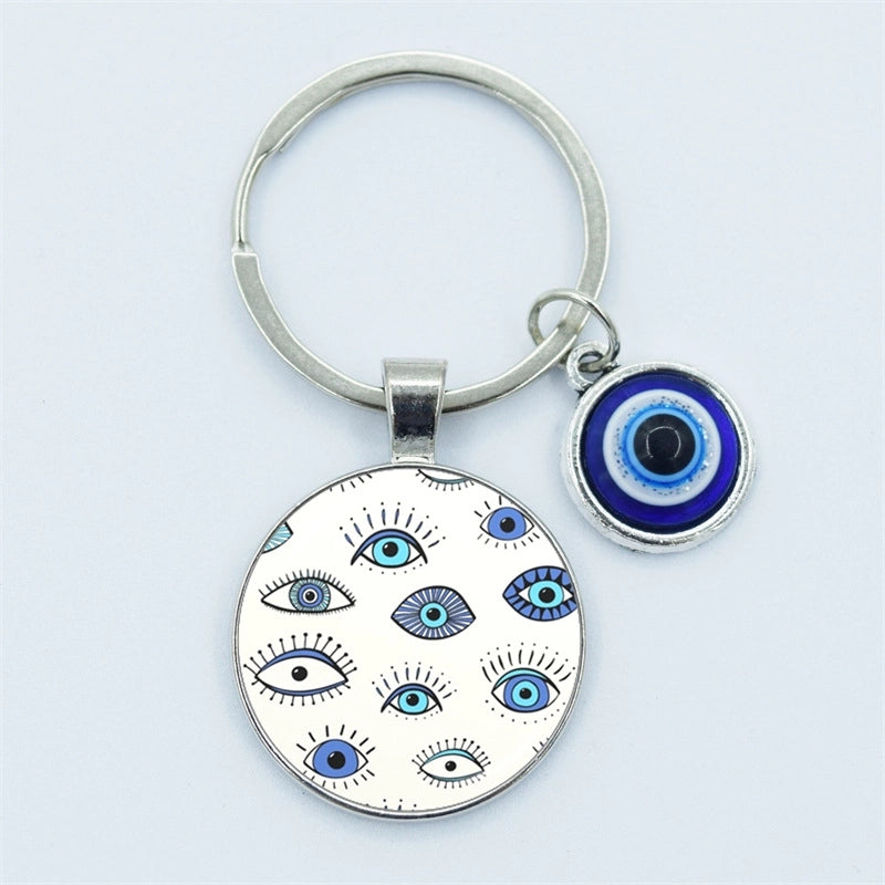 Vintage Style Minimalist Devil’s Eye Zinc Alloy Unisex Bag Pendant Keychain
