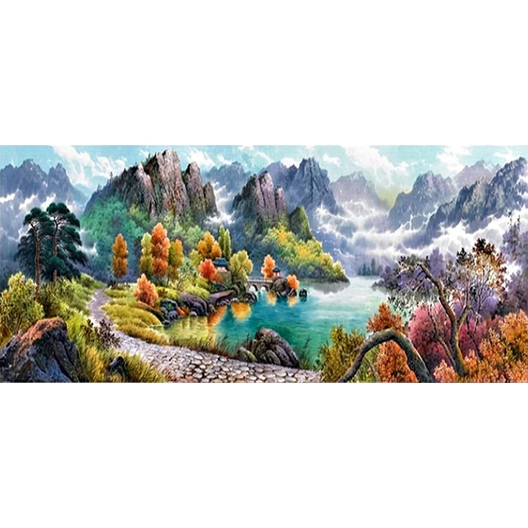 Landscape Autumn - Printed Cross Stitch 11CT 100*45CM