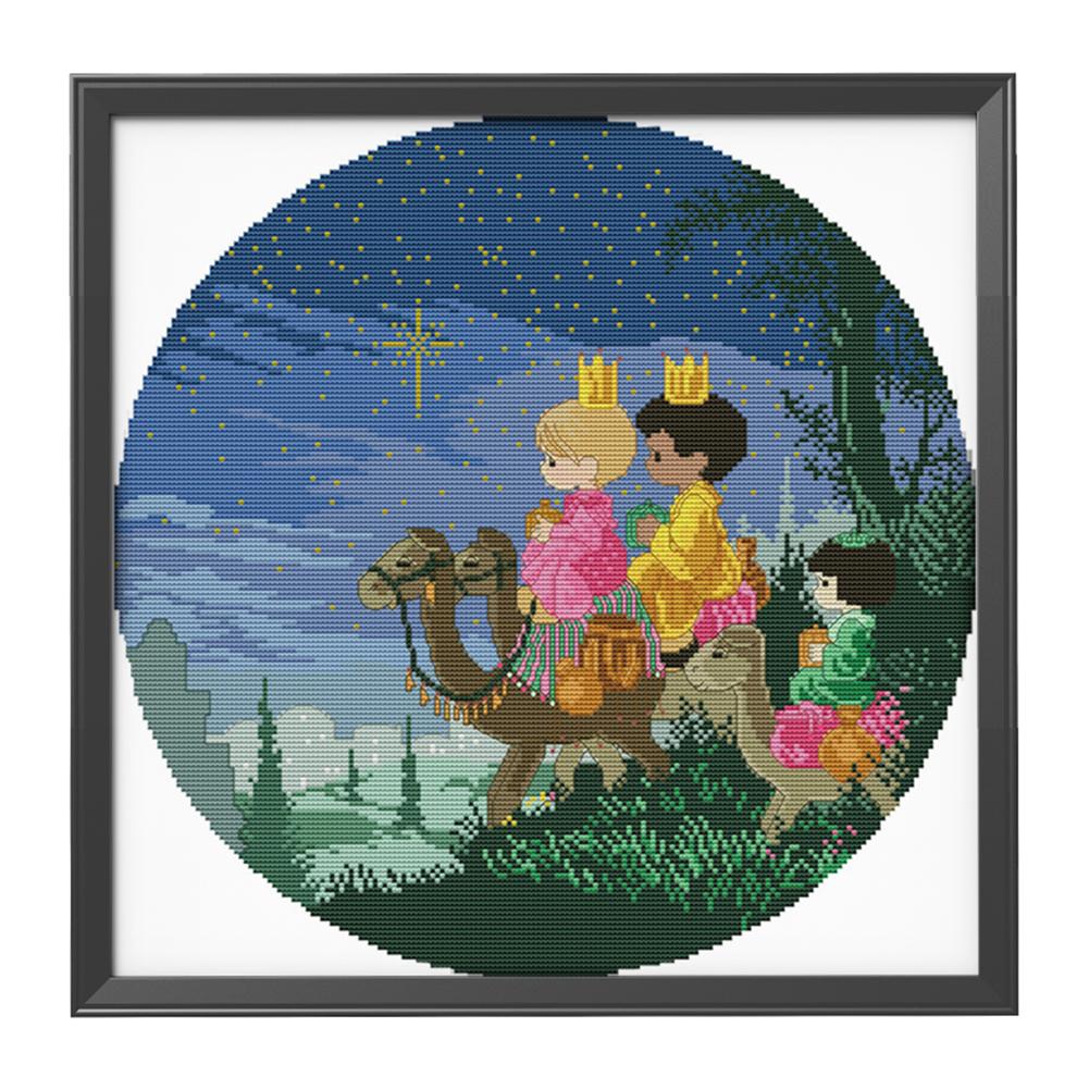 

A fairy tale - 14CT Stamped Cross Stitch - 41*41cm, 501 Original