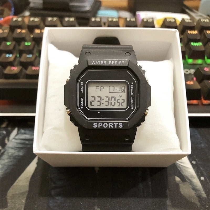 Casual Solid Color Buckle Electronic Men’s Watches