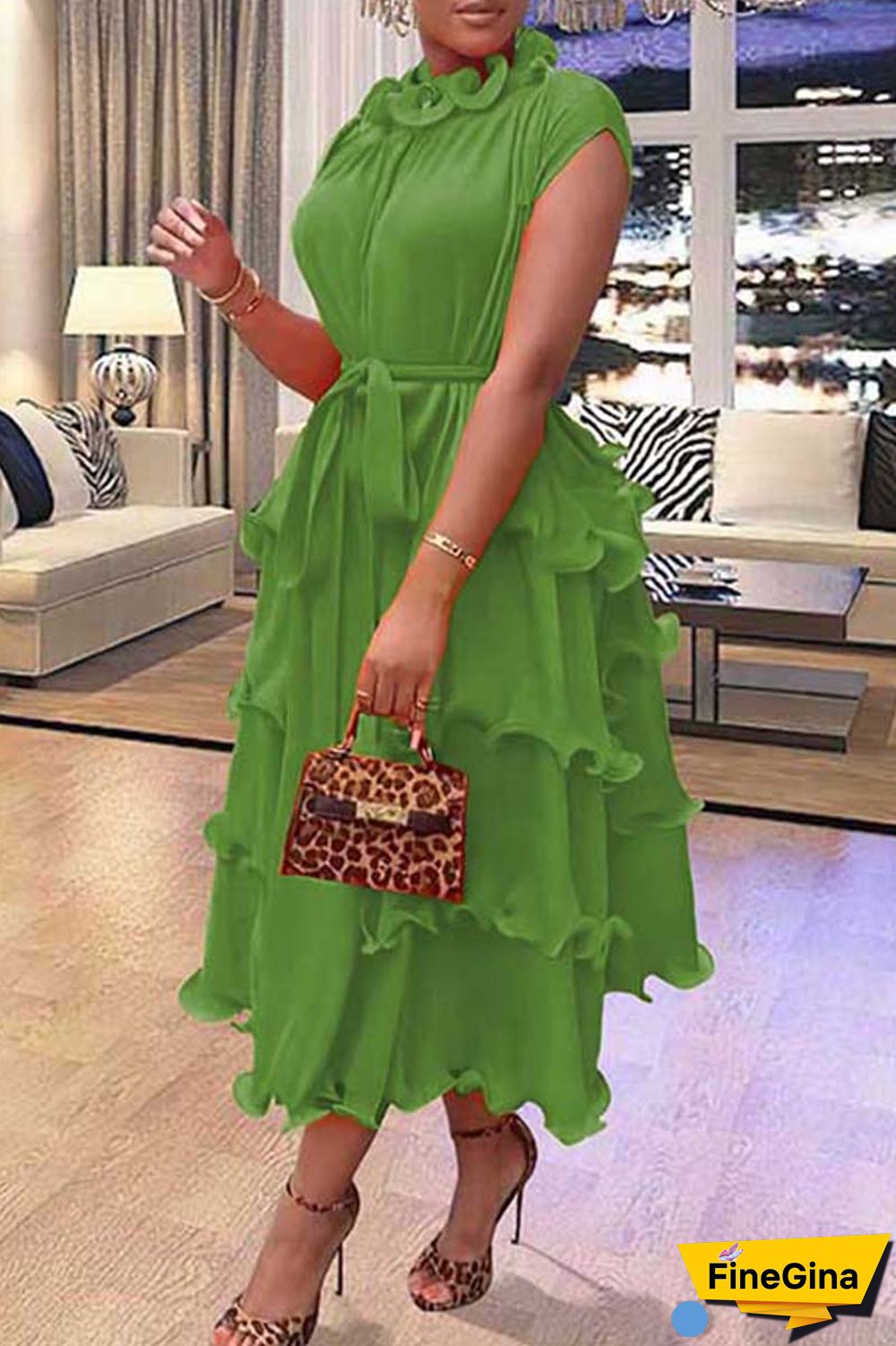 Red Casual Solid Patchwork O Neck Short Sleeve Dress Dresses