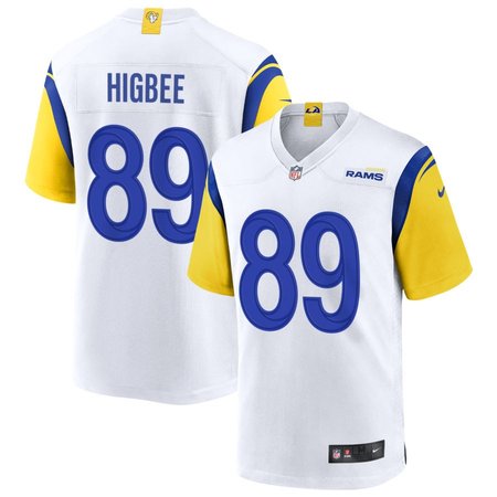 Men's Los Angeles Rams Tyler Higbee  White Game Player Jersey