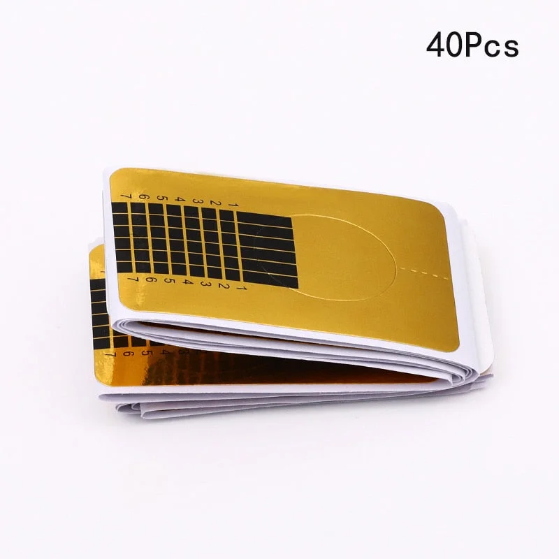 20Pcs Professional Nail Forms Nail  Extension Forms Women Salon  French Acrylic Nail Sticker Art  Tools-Nail Inspo