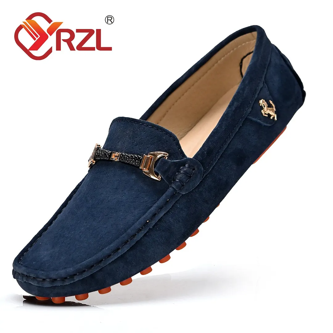 YRZL Loafers Big Size 48 Men Shoes Soft Driving Moccasins High Quality Flats Casual Leather Shoes Men Slip-on Loafers for Men