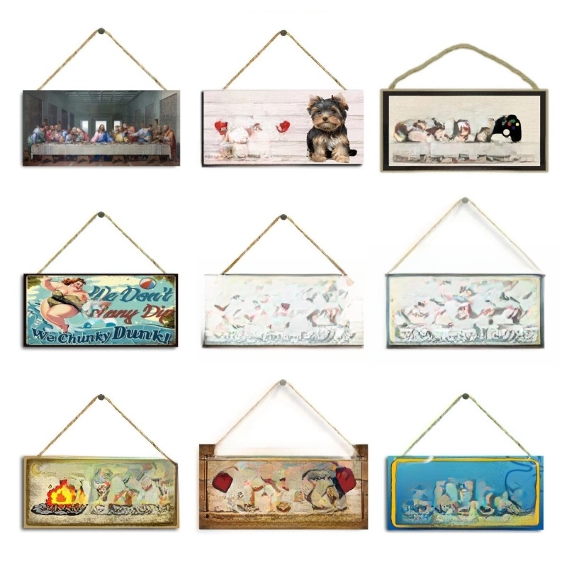 Cute Letter Dog Density Plate Wood Daily