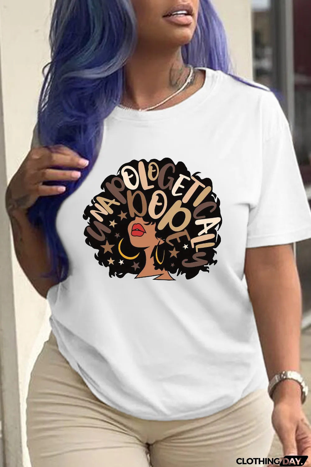 Red Daily Vintage Print Patchwork Letter O Neck T-Shirts