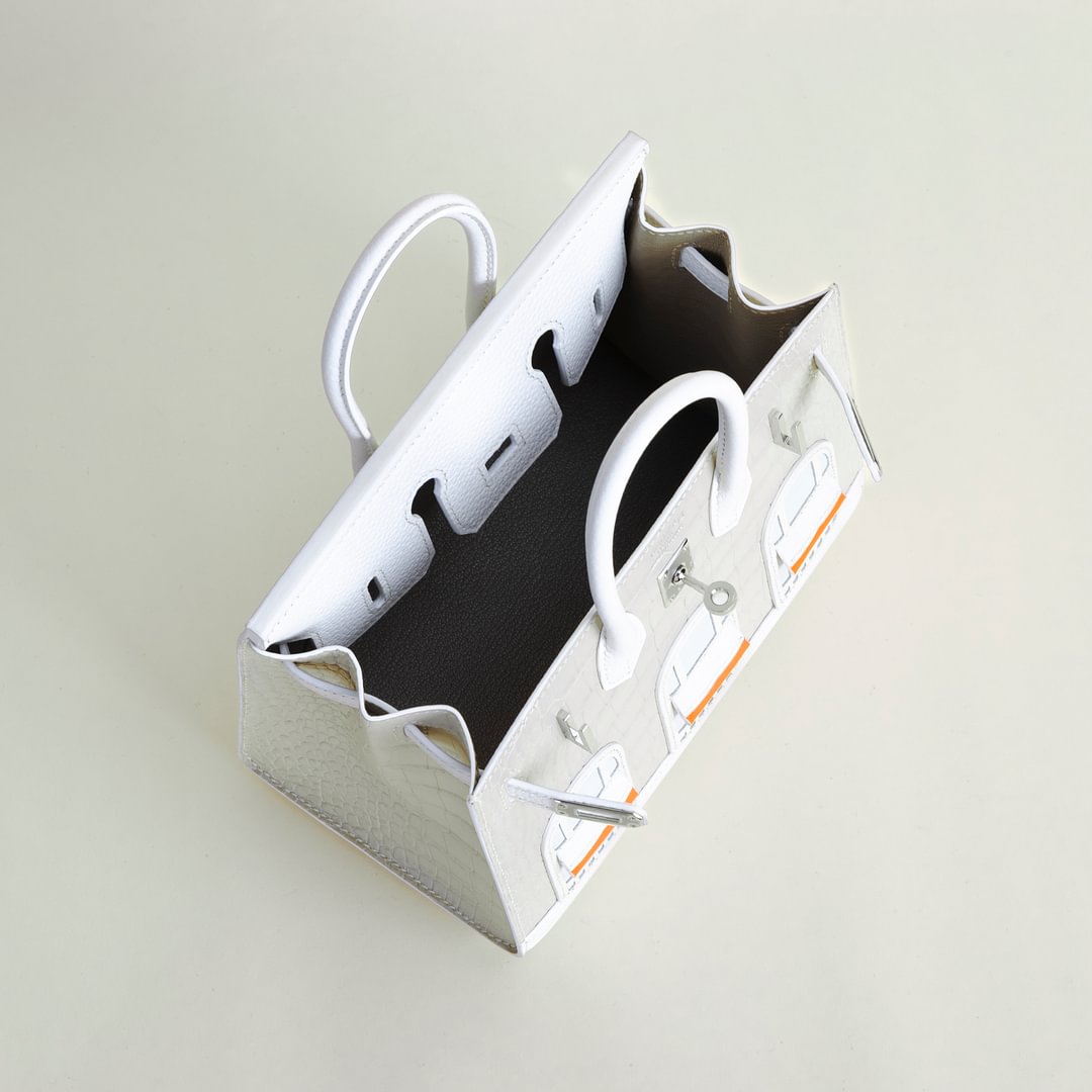 Birkin 20 Faubourg Alligator/Epsom/Sombaero/Madame 01 Blanc PHW