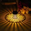 Solar Powered Deck Step Stair Lights Mandalas Theme Waterproof Fence Light Decorative Mandalas Lights for Garden Post Patio Backyard Yard Decor