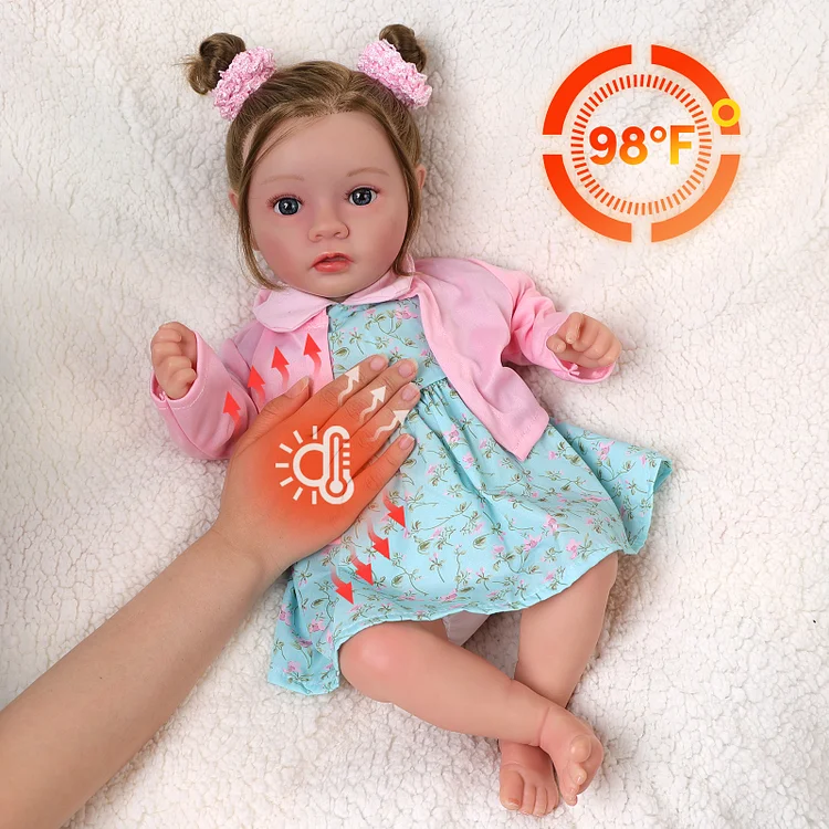 Babeside Daisy Realistic 20" Newborn Baby Dolls - Lifelike Girl Soft Body with Temperature for Children Girls Kids Ages 3+