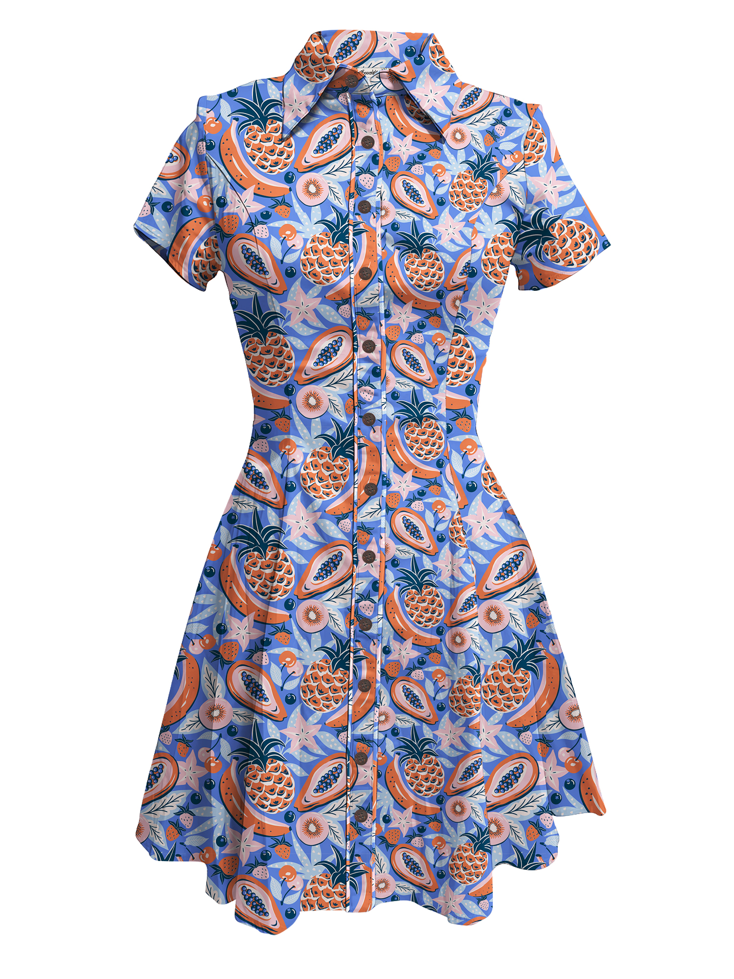 [Vivian Hasenclever X Boozelele]Pineapple Banana Paradise Starfish Party- 100% Cotton Dress