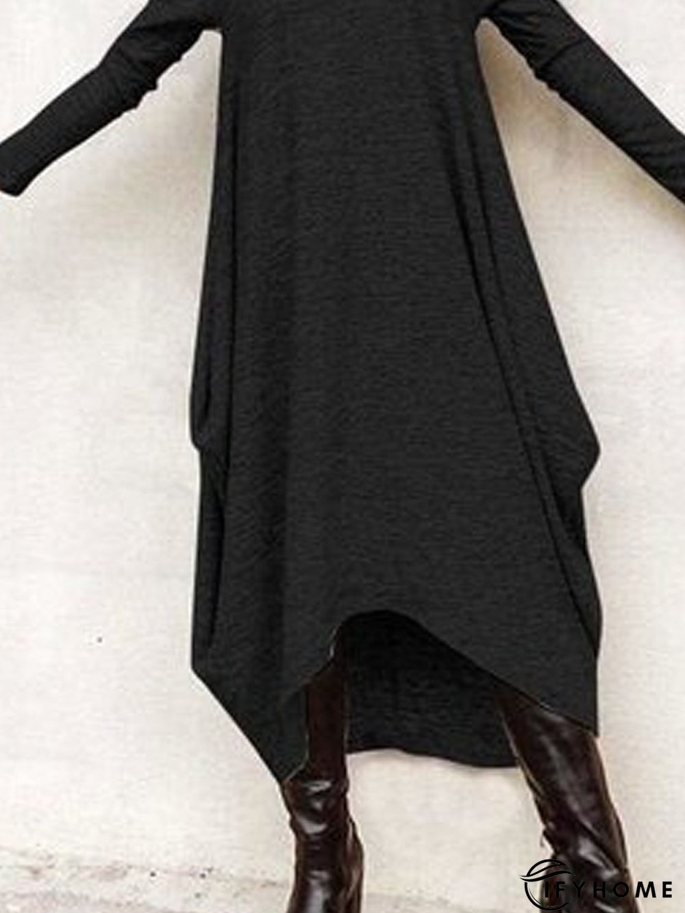Casual Long Sleeve Knitting Dress | IFYHOME