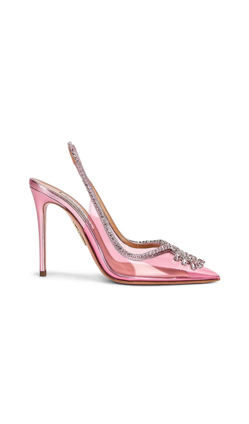 Crystal Cutout Embellished Pumps In Pink Flowering Girl