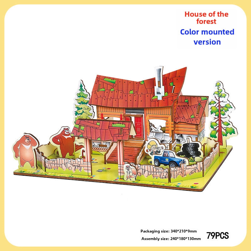Stall Supply Children’s Wooden 3D Puzzle Adult Puzzle Christmas Building Handmade Educational Model Toy