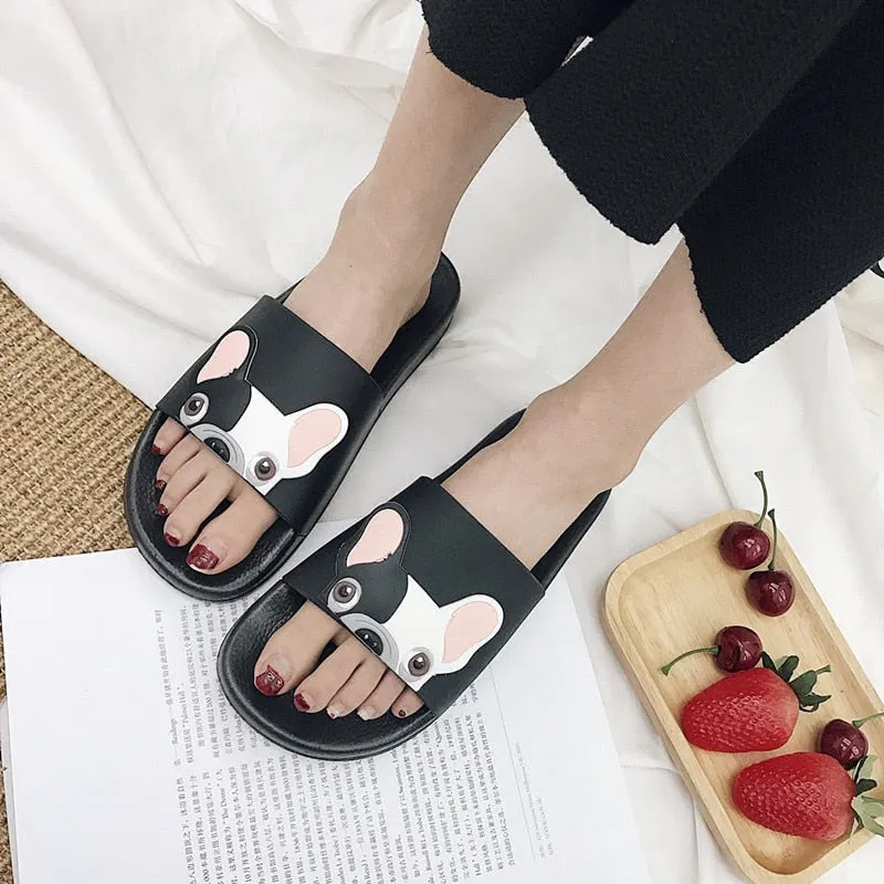 Unisex Home Slippers Summer Indoor Floor Non-slip Slippers Fashion Cartoon Couple Family Women and Men Sandals Flats