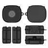 For  Powerbeats Fit BT Earphone Protective Cover with Bracket & Metal Carabiner Shockproof TPU Protective Sleeve Anti-Scratch Dustproof BT Earbuds Case for Outdoor Travel Camping