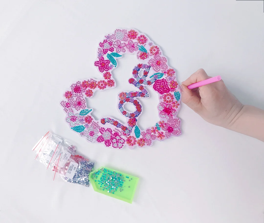 Diamond Paint Crystal Art Wreath - Love