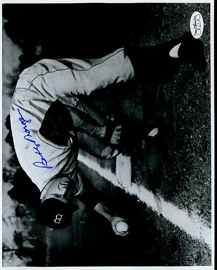 Bobby Morgan Brooklyn Dodgers Signed Jsa Sticker 8x10 Photo Poster painting Authentic Autograph