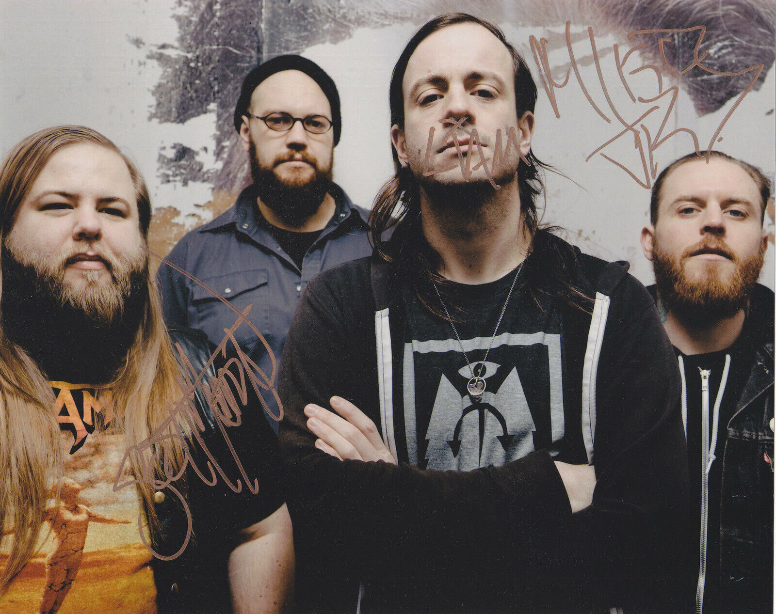 CANCER BATS SIGNED AUTOGRAPHED COMPLETE BAND 8X10 Photo Poster painting LIAM MIKE SCOTT JAYE #2