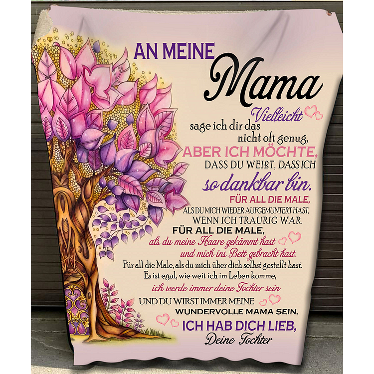 "An meine Mama" Decke - Baum