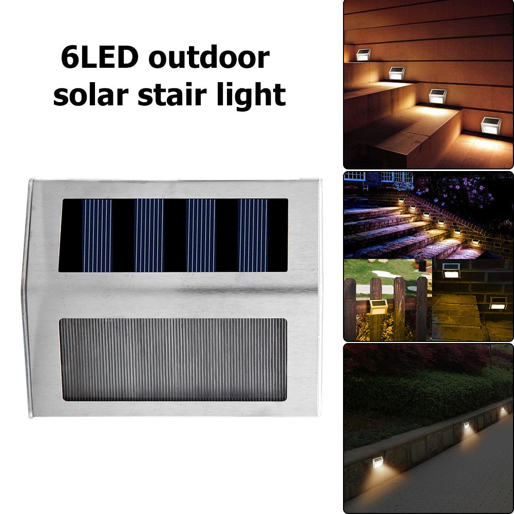 

6LED Solar Power Stair Light Outdoor Waterproof Garden Pathway Street Lamp, 1pcs, 501 Original