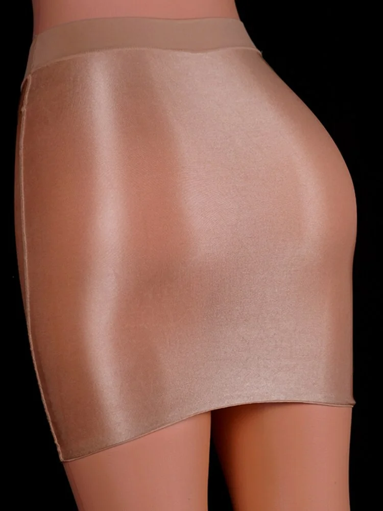 Shiny Micro Mini Skirt Club  Wear Sheer See Through Skirts  Women Hip Skirt Transparent Hollow Out Shape Tight Entice